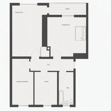 Foto - 3-Zimmer-Wohnung mit Balkon in Frankfurt-Nied