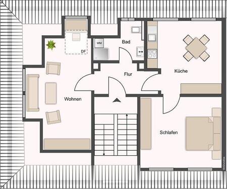 Foto - 2 Zimmer Dachgeschoßwohnung zur Miete in Lüdenscheid