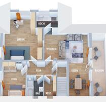 Helle 3,5-Zimmer DG mit Klimaanlagen, Balkon - Weibern