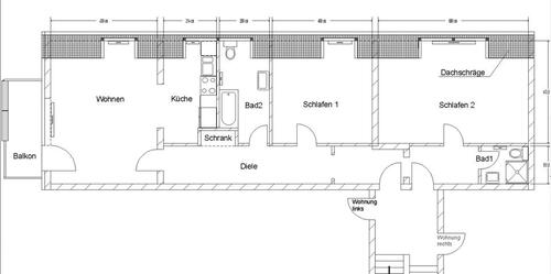 Foto - Schöne 3 12-Raum Wohnung,96qm, mit Balkon und 2 Bädern