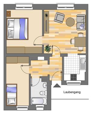 Foto - 2 Zimmer Erdgeschoßwohnung zur Miete in Dortmund