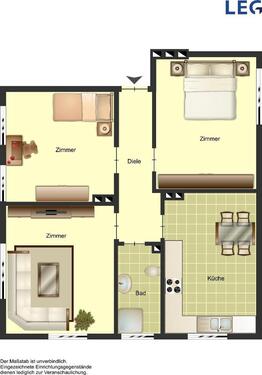 Foto - 3 Zimmer Erdgeschoßwohnung zur Miete in Bocholt