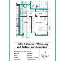 Helle 2-Zimmer-Wohnung mit Balkon zu vermieten - Mülheim an der Ruhr Broich