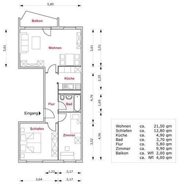 Foto - 3 Zimmer Etagenwohnung zur Miete in Erfurt