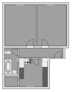 Foto - 2 Zimmer Dachgeschoßwohnung zur Miete in Kassel