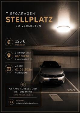 Foto - Tiefgaragenstellplatz in top Lage - Nähe HBF Fürth