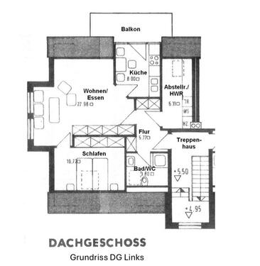 Foto - Dachgeschosswohnung mit Balkon - Papenburg