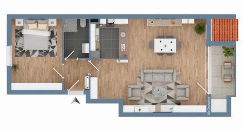 Foto - Wohnung zu vermieten - 725,00&nbsp;EUR Kaltmiete, ca.&nbsp; 66,00&nbsp;m&sup2;