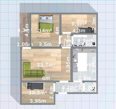 Foto - Helle 4-Zimmer-Eigentumswohnung mit Balkon und Gartenmitnutzung