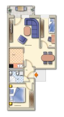 Foto - 3 Zimmer Etagenwohnung zur Miete in Freiberg