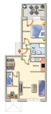 Foto - 3 Zimmer Etagenwohnung zur Miete in Freiberg