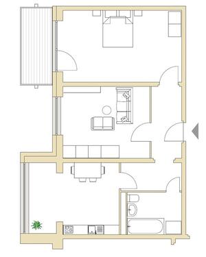 Foto - Gemütliche möblierte 2-Zimmerwohnung nahe Ostbahnhof mit Balkon