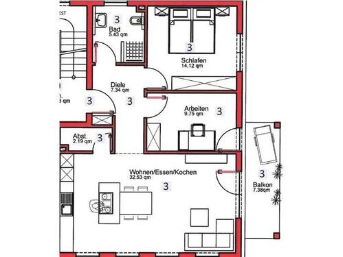 Foto - Schöne 3-Zimmer-Wohnung in Assamstadt (W3)