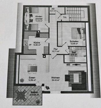 Foto - 3 Zimmer Dachgeschoßwohnung in Marktsteft
