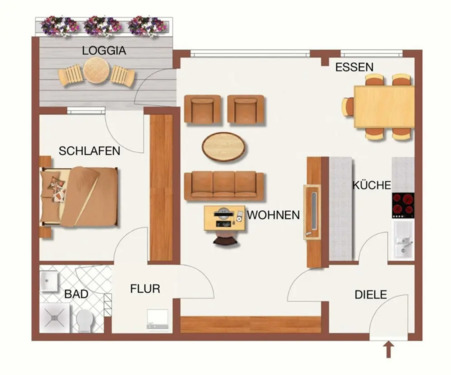 Foto - 2.5 Zimmer Etagenwohnung zur Miete in Bad Homburg vor der Höhe