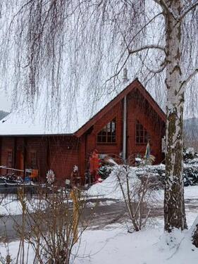Foto - modernes energieeffizientes Wohnhaus im Blockhausstil