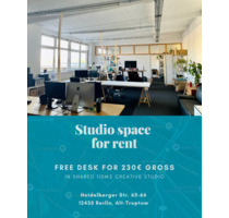2 freie Plätze in kreativen Co-Working Studio in Alt-Treptow - Berlin Neukölln