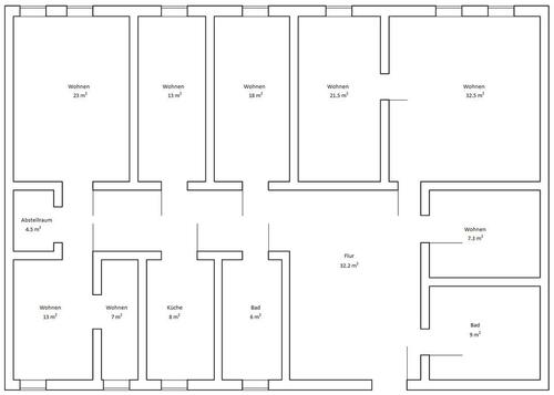 Foto - 8 Zimmer Etagenwohnung zur Miete in Zittau
