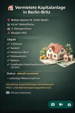 Foto - Vermietete 3 Zimmer Wohnung - Provisionsfrei - solide Kapitalange