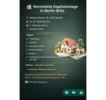 Vermietete 3 Zimmer Wohnung - Provisionsfrei - solide Kapitalange - Berlin Neukölln