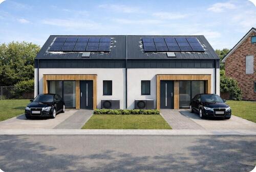 Foto - „Helle Neubau-DHH mit Garten, Küche,Photovoltaik & Speicher!