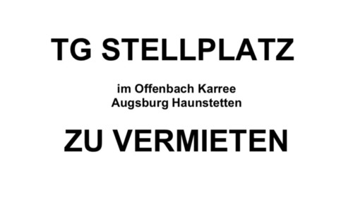 Foto - Großer Tiefgaragenstellplatz in Haunstetten zu vermieten