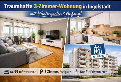 Foto - Gepflegte 3-Zimmerwohnung mit Wintergarten &Aufzug zu vermieten