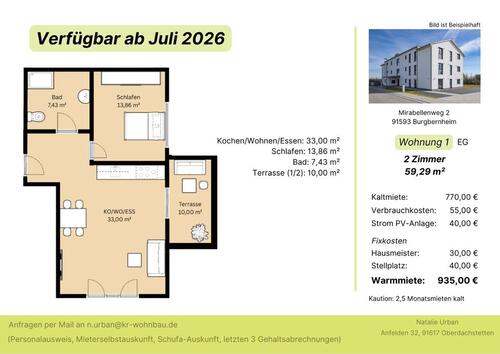Foto - Etagenwohnung in Burgbernheim zur Miete