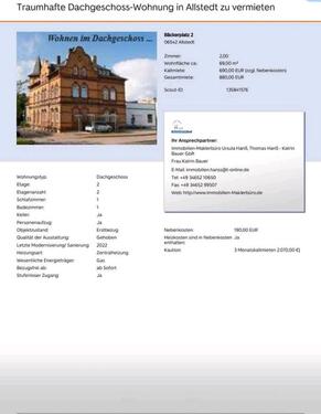 Foto - Dachgeschoss-Wohnung - 880,00&nbsp;EUR Kaltmiete, ca.&nbsp; 69,00&nbsp;m&sup2;