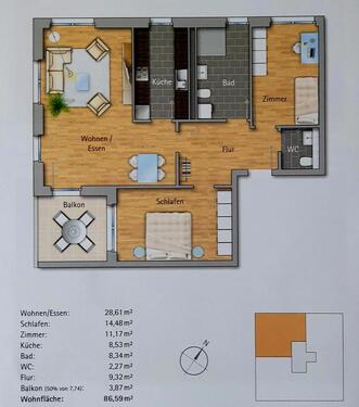 Foto - Etagenwohnung in Deißlingen zum Kaufen