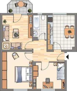 Foto - 3 Zimmer Erdgeschoßwohnung zur Miete in Dortmund
