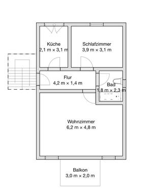 Foto - Schöne 2-Raum-Wohnung mit großem Balkon & Stellplatz vor der Tür!