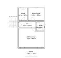 Schöne 2-Raum-Wohnung mit großem Balkon & Stellplatz vor der Tür! - Hohe Börde