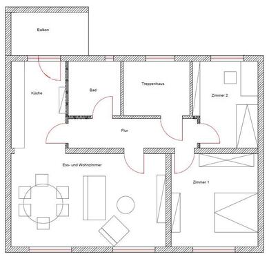 Foto - 3 Zimmer Etagenwohnung zur Miete in Hochheim am Main