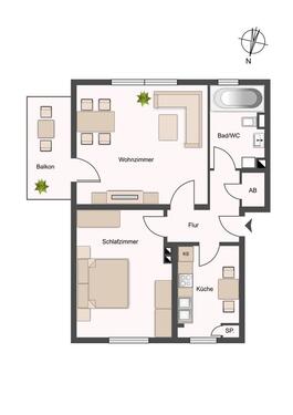 Foto - 2 Zimmer Etagenwohnung zur Miete in Wetzlar