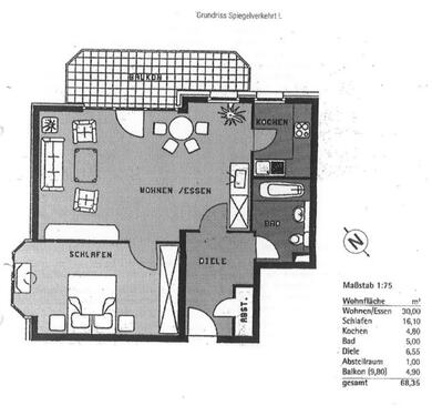Foto - 2 Zimmer Etagenwohnung zur Miete in Bergisch Gladbach