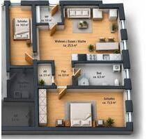 Neu renovierte 3-Zimmer Wohnung Nähe Hachenburg
