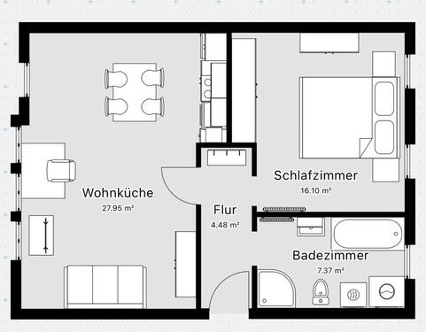 Foto - Etagenwohnung zur Miete in Wolfsburg
