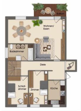 Foto - 4 Zimmer Etagenwohnung zur Miete in Rees