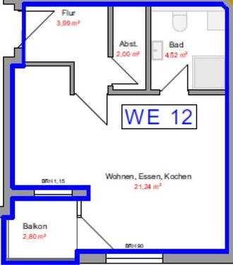Foto - 1-Zimmer-Wohnung in Florstadt mit 33,15 m² - 1 OG