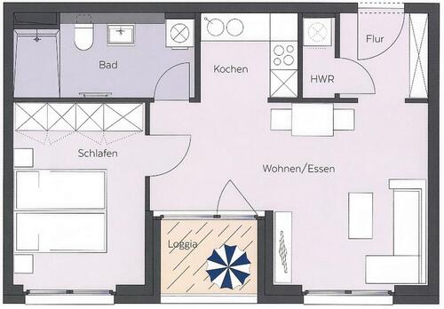 Foto - 2 Zimmer Etagenwohnung zur Miete in Leipzig