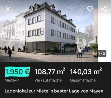 Foto - Ladenlokal zu vermieten - 1.950,00&nbsp;EUR Kaltmiete, ca.&nbsp; 13,50&nbsp;m&sup2;