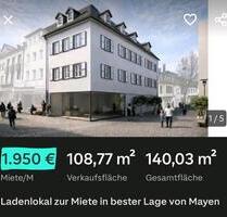 Ladenlokal zu vermieten - 1.950,00 EUR Kaltmiete, ca. 13,50 m² in Mayen (PLZ: 56727) Ladenlokal zu vermieten - 1.950,00 EUR Kaltmiete, ca. 13,50 m² in Mayen (PLZ: 56727)