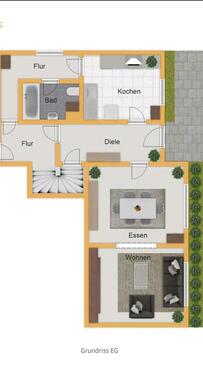 Foto - Erdgeschoss Wohnung - 730,00 EUR Kaltmiete, ca.  55,00 m²