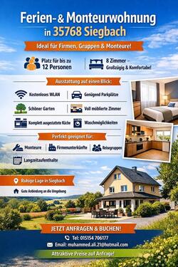 Foto - Ferien- Monteurwohnung - 15,00&nbsp;EUR Kaltmiete, ca.&nbsp; 200,00&nbsp;m&sup2;