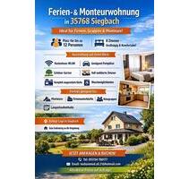 Ferien- Monteurwohnung - 15,00&nbsp;EUR Kaltmiete, ca.&nbsp; 200,00&nbsp;m&sup2; in Siegbach (PLZ: 35768)