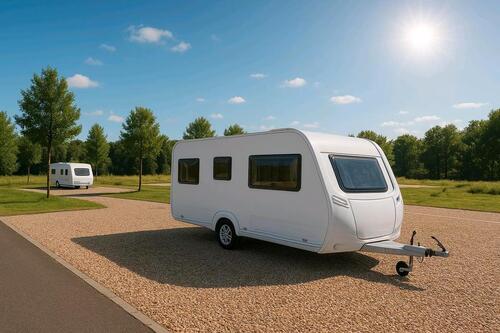 Foto - Stellplatz für Wohnwagen Aussenbereich Kiesfläche Allgäu