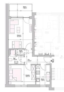 Foto - Sanierte 2-ZKB Wohnung mit Balkon, WG geeignet. Nahe Uniklinikum