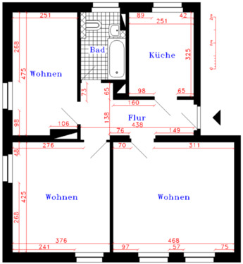 Foto - 3 Zimmer Erdgeschoßwohnung zur Miete in Penig