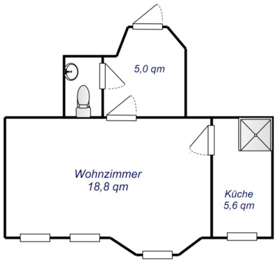 Foto - Schöne 1-Raumwohnung in Bernsdorf